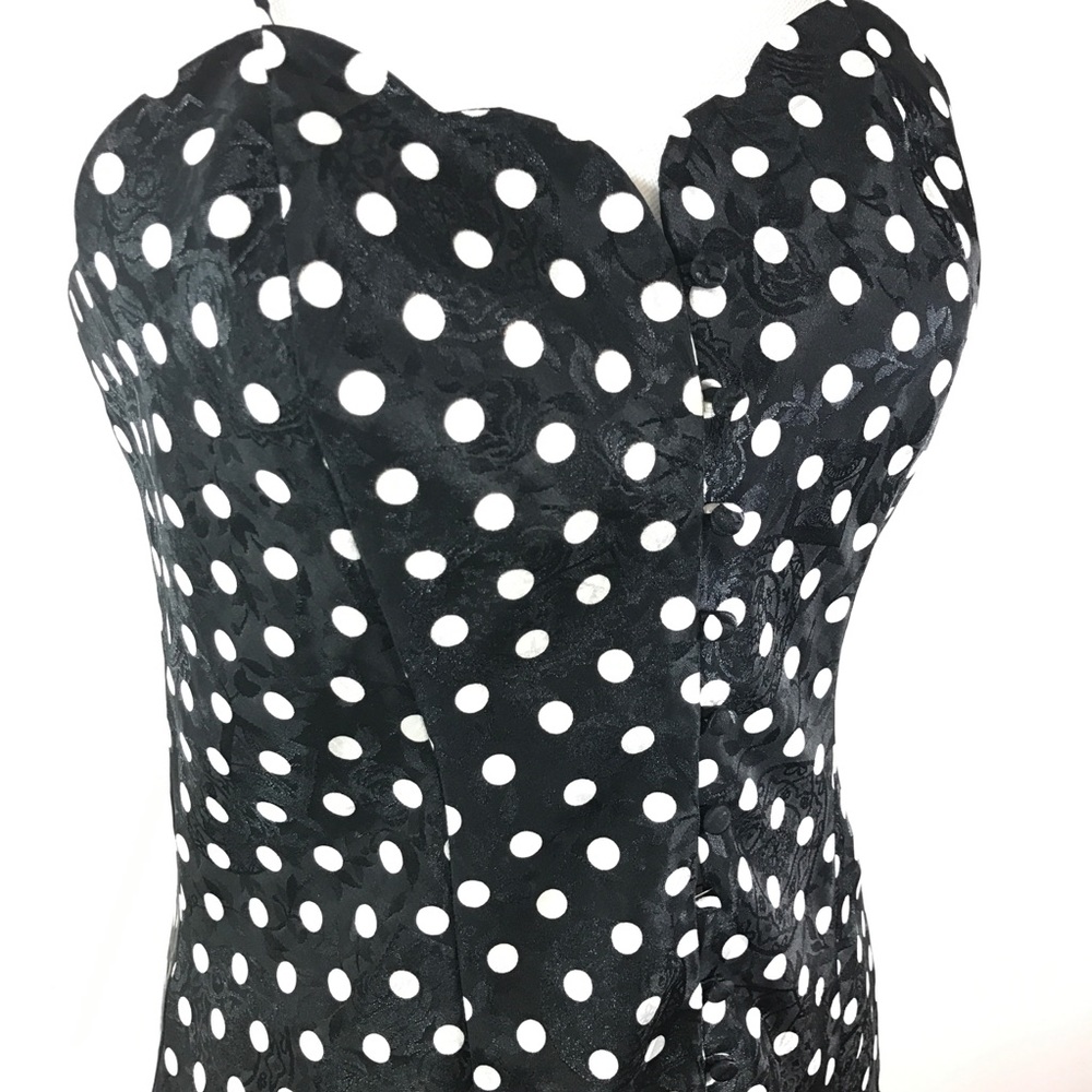 Vintage 90s gold label VS slip dress polka dot - Picture 4 of 5
